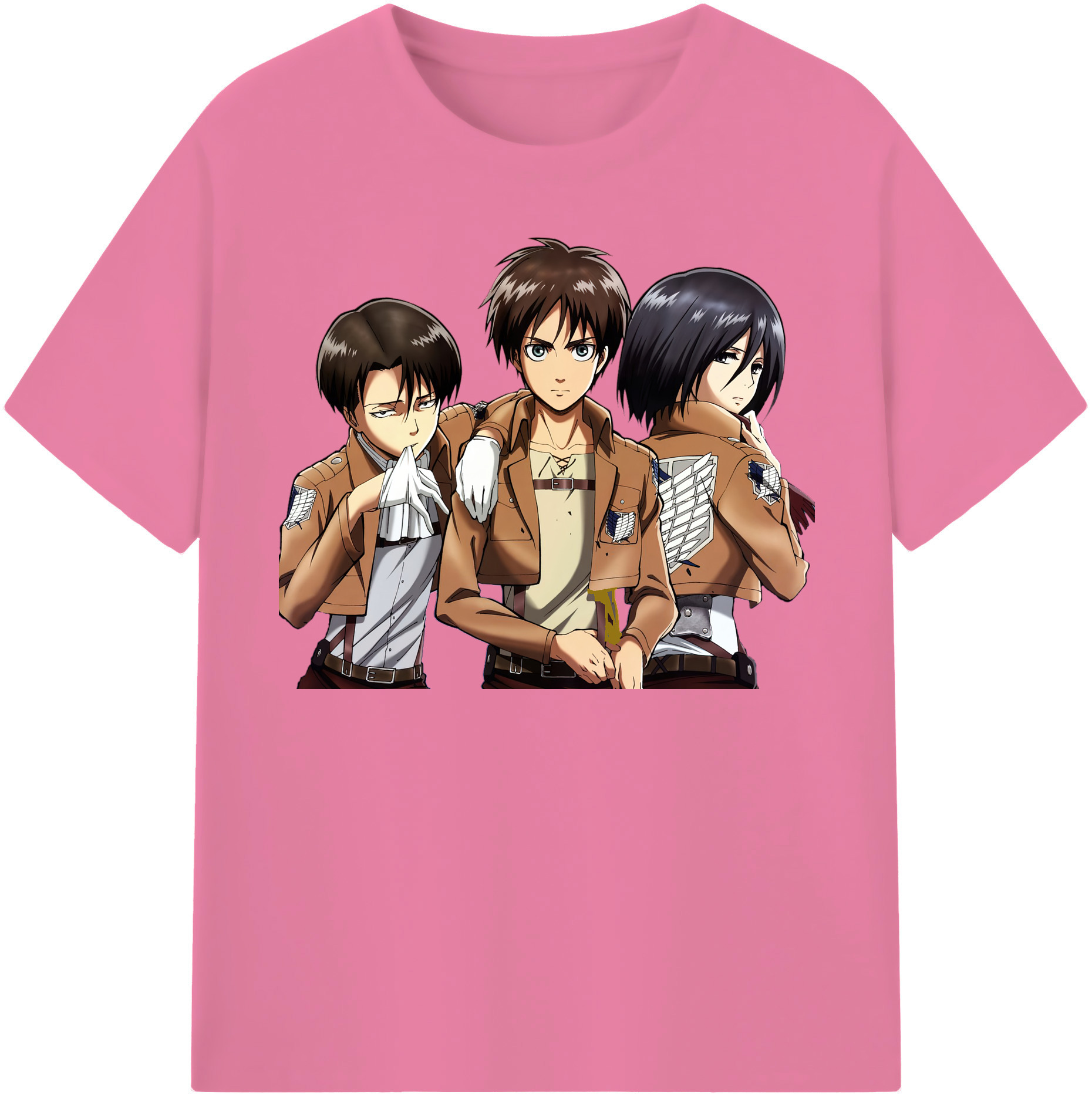 （画像用） 進撃の巨人 エレン･イェーガー Attack on Titan Eren Jäger 綿100％半袖Tシャツ（フロントプリント）